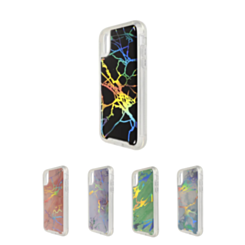 iPhone XR Marble Design Clear Bumper TPU Case