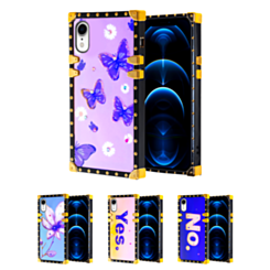 iPhone XR Square Case with Blue Light Design