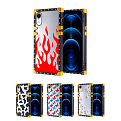 iPhone XR Square Case with Mirror Design