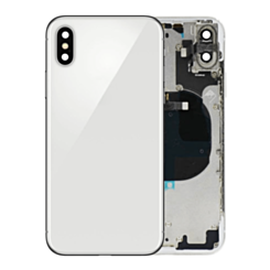 Back Housing Frame with Small Components Pre-Installed for iPhone X (NO LOGO) (SILVER)