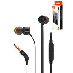 JBL Tune 110 Wired In-Ear Headphones (ECO PKG) (BLACK) (Only Ground Shipping)