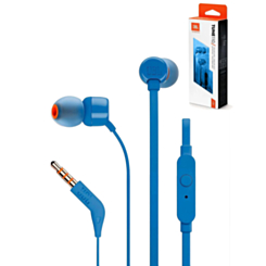 JBL Tune 110 Wired In-Ear Headphones (ECO PKG) (BLUE) (Only Ground Shipping)