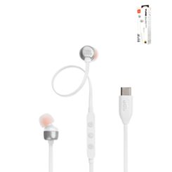 JBL Tune 310C Wired In-EAR Headphones - WHITE (Only Ground Shipping)