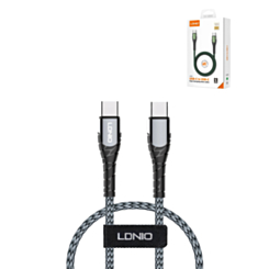 LDNIO LC101 USB C-C Fast Charging Data Cable (GRAY) (3ft) (68W) (Only Ground Shipping)