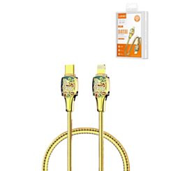 LDNIO LC881i PD-3.1 USB C-L Non-MFI Fast Charging Cable (GOLD) (3ft) (30W) (Only Ground Shipping)
