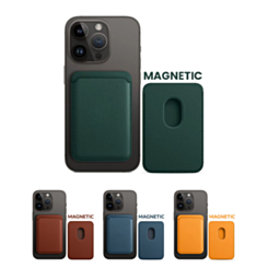 Leather Magnetic Card Wallet Holder