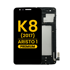LCD Assembly with Frame for LG K8 (M200 / 2017) / Aristo 1 (MS210) (BLACK) (Premium)
