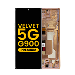 OLED Assembly with Frame for LG Velvet 5G G900 (Not Compatible With Verizon UW Model) (PINK) (Premium)