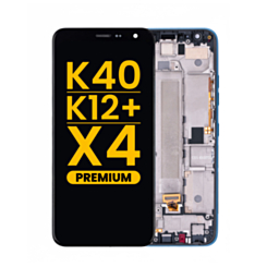 LCD Assembly with Frame for LG K40 (X420) / K12 Plus / X4 (2019) (MOROCCAN BLUE) (Premium)