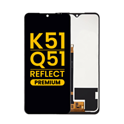 LCD Assembly without Frame for LG K51 / Q51 / Reflect (BLACK) (Premium)