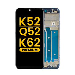 LCD Assembly with Frame for LG K62 / K52 / Q52 (BLACK) (Premium)