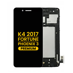 LCD Assembly with Frame for LG K4 (M150 / 2017) / Fortune M153 / Phoenix 3 M150 (BLACK) (Premium)