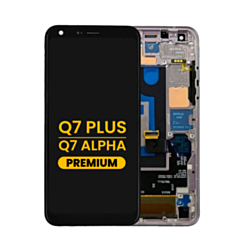 LCD Assembly with Frame for LG Q7+ / Q7 Alpha (LMQ610) (SILVER) (Premium)