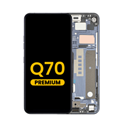 LCD Assembly with Frame for LG Q70 (BLACK) (Premium)