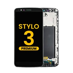 LCD Assembly with Frame for LG Stylo 3 (LS777) (BLACK) (Premium)