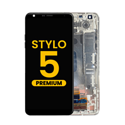 LCD Assembly with Frame for LG Stylo 5 (SILVERY WHITE) (Premium)