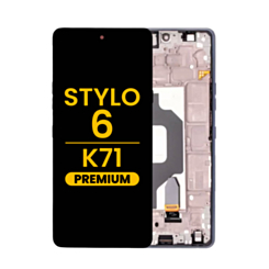 LCD Assembly with Frame for LG Stylo 6 / K71 (Q730) (BLACK) (Premium)