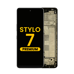 LCD Assembly with Frame for LG Stylo 7 (Q740) (BLACK) (Premium)