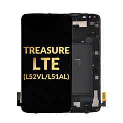 LCD Assembly with Frame for LG Treasure LTE (L52VL L51AL) (BLACK) (Premium)