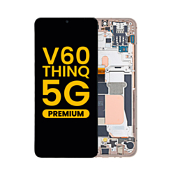 OLED Assembly with Frame for LG V60 ThinQ 5G UW (V605) (Not Compatible with Verizon UW Model) (GOLD) (Premium)
