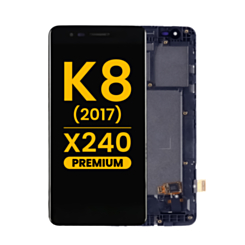 LCD Assembly with Frame for LG K8 (2017) / X240 (BLACK) (Premium)
