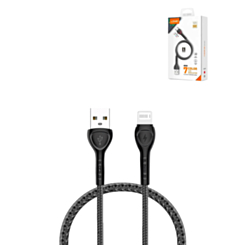 LDNIO LS481 USB A-L Non-MFI Fast Charging Data Cable (GRAY) (3ft) (12W) (Only Ground Shipping)