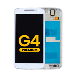 LCD Assembly with Frame for Motorola Moto G4 (XT1625) (WHITE) (Premium)