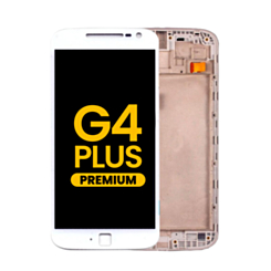 LCD Assembly with Frame for Motorola Moto G4 Plus(XT1640 / 1641 / 1642 / 1644) (WHITE) (Premium)