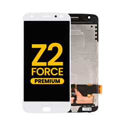 LCD Assembly with Frame for Motorola Moto Z2 Force (XT1789) (WHITE) (Premium)