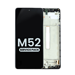 OLED Assembly with Frame for Galaxy M52 5G (M526 / 2021) (BLACK) (Service Pack)
