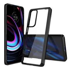 Moto G60S Hybrid Case with Air Cushion Technology - BLACK (Only Ground Shipping)
