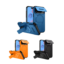Magnetic Push Slide Lens Case with Kickstand for iPhone 17 Pro (Only Ground Shipping)