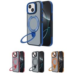 Matte Transparent Case with Wireless Charging Kickstand for iPhone 13 / 14 (Only Ground Shipping)