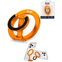 EVO FlexRing Magnetic Phone Holder with Kickstand Support & Wireless Charging (ORANGE) (Only Ground Shipping)