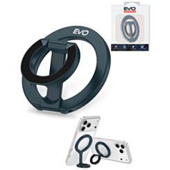 EVO FlexRing Magnetic Phone Holder with Kickstand Support & Wireless Charging (BLUE) (Only Ground Shipping)