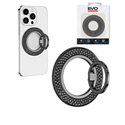 EVO PO1 Magnetic Phone Ring Compatible with Wireless Charging (BLACK) (Only Ground Shipping)