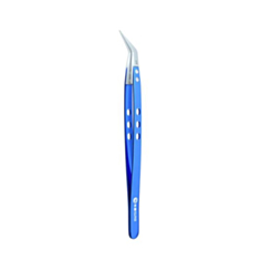 MIJING High Temperature Resistance Anti-Static Ceramic Tweezer - Curved Head