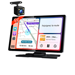 9'' USB-C Interface for CarPlay and Android Auto with Front + Rear Camera Recording (Only Ground Shipping)