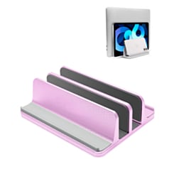 Aluminum Vertical Laptop Stand for Laptops / Tablets / Smartphones (PINK) (Only Ground Shipping)