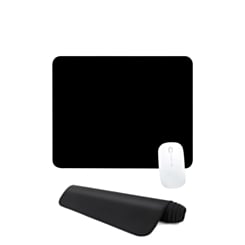 Black Locked-Edge Mouse Pad (26x21cm) (2mm Thickness) (Only Ground Shipping)
