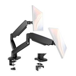 Adjustable Dual Monitor Stand with TESA Mouth 13''-32'' (BLACK) (Only Ground Shipping)