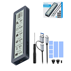 ShuoLe M-Key M.2 NVMe Smart Screen SSD Enclosure (Heat / Capasity / Run Time / Operating Temperature) (USB 3.2 Gen 2 10Gbps) (Only Ground Shipping)