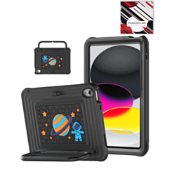 Kids SpaceGrip Tablet Case with Handle Stand (BLACK) for iPad Mini 6 / 7 (Only Ground Shipping)