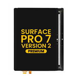 LCD Assembly without Frame for Microsoft Surface Pro 7 (1866 / V2 LP123WQ2) (Extension Cable Pre-Installed) (BLACK) (Premium)