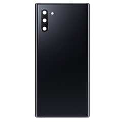Back Glass with Camera Lens and Adhesive for Galaxy Note 10 (NO LOGO) (AURA BLACK)