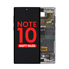 Purchase the OLED Assembly with Frame for Galaxy Note 10 N970 in Aura Glow, Aftermarket OLED.