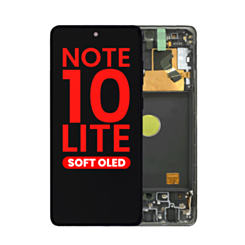 OLED Assembly with Frame for Galaxy Note 10 Lite N770 (AURA BLACK) (Aftermarket OLED)
