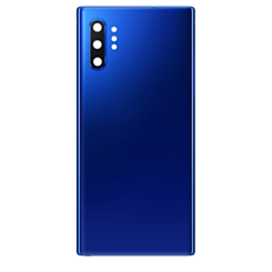 Back Glass with Camera Lens and Adhesive for Galaxy Note 10 Plus (NO LOGO) (AURA BLUE)