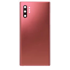 Back Glass with Camera Lens and Adhesive for Galaxy Note 10 Plus (NO LOGO) (AURA PINK)