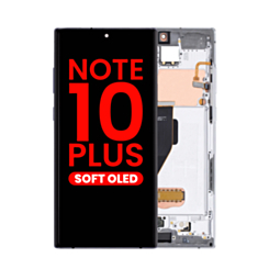 OLED Assembly with Frame for Galaxy Note 10 Plus N975 (AURA WHITE) (Aftermarket OLED)